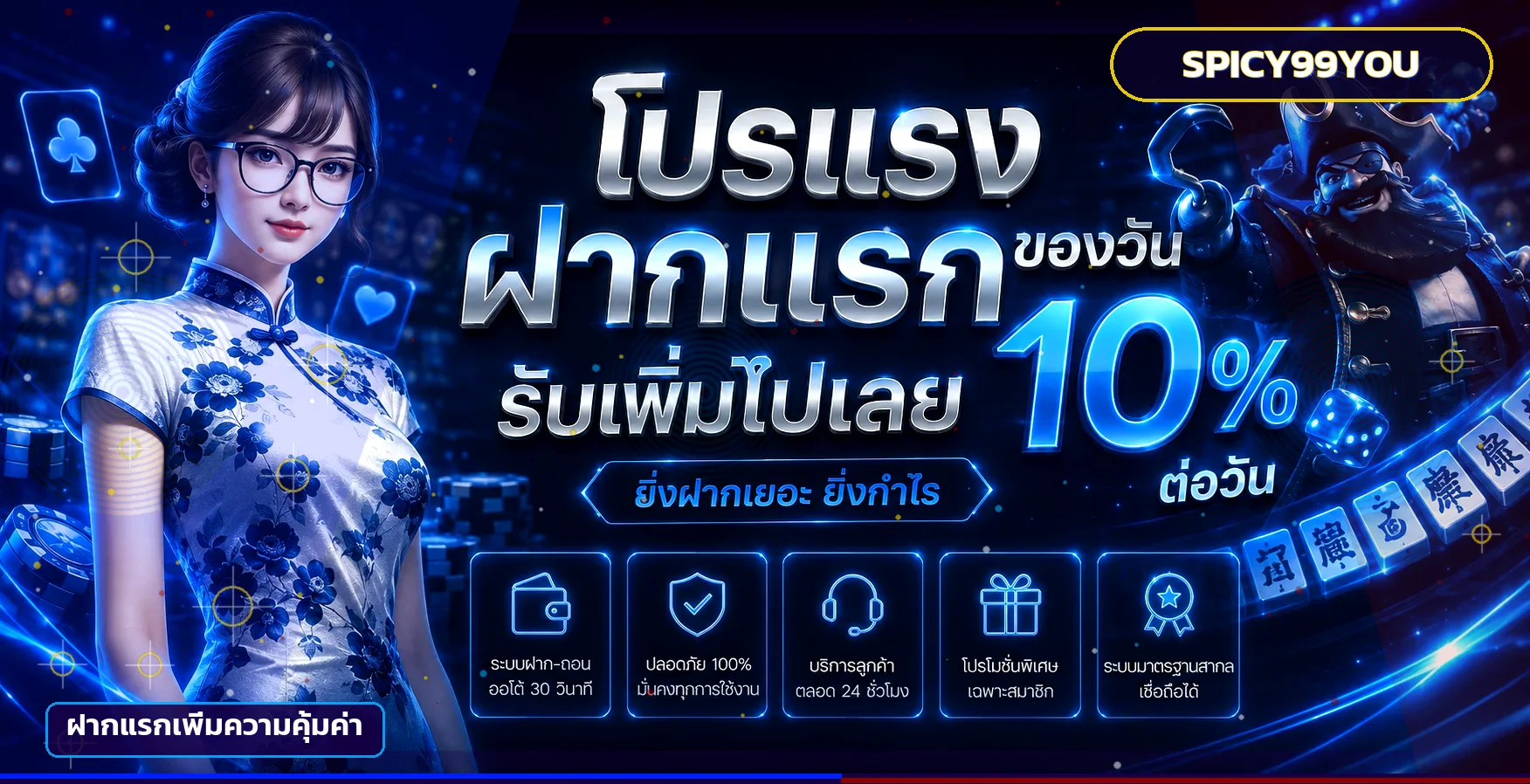 แบนเนอร์ spicy99you ทางเข้าเล่นและโปรโมชั่นสมาชิก